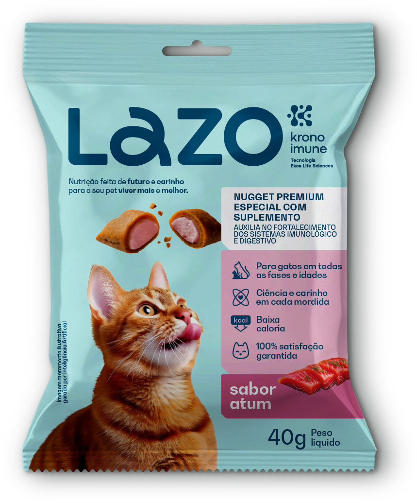 Nuggets para Gatos Sabor Atum - 40g | Lazo