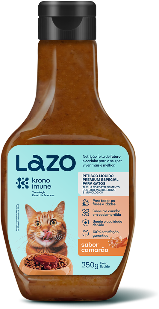 Petisco Líquido para Gatos Sabor Camarão - 250g | Lazo