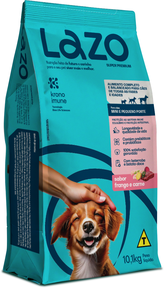 Ração para Cães Mini e Pequeno Porte - 10.1kg | Lazo