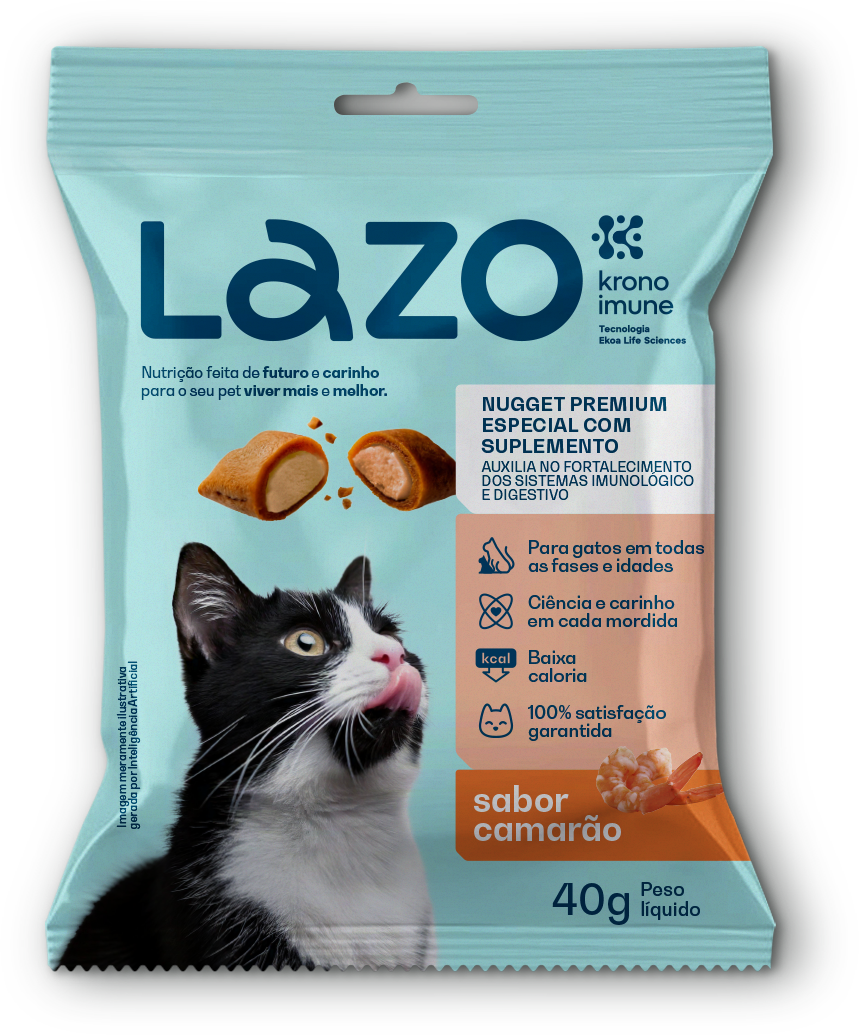 Nuggets para Gatos Sabor Camarão - 40g | Lazo