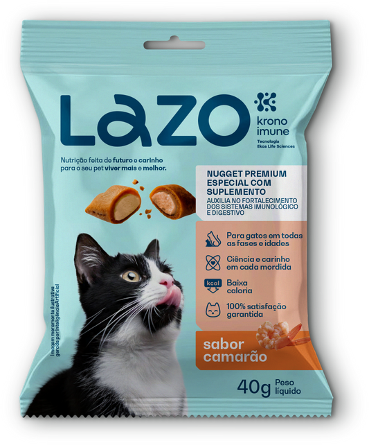 Nuggets para Gatos Sabor Camarão - 40g | Lazo