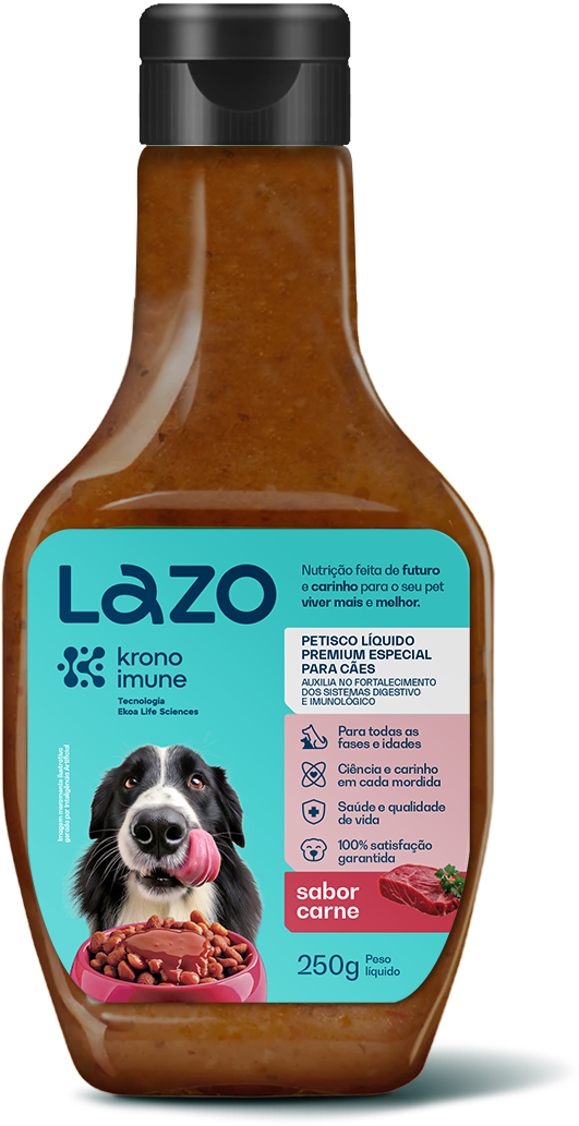 Petisco Líquido para Cães Sabor Carne - 250g | Lazo