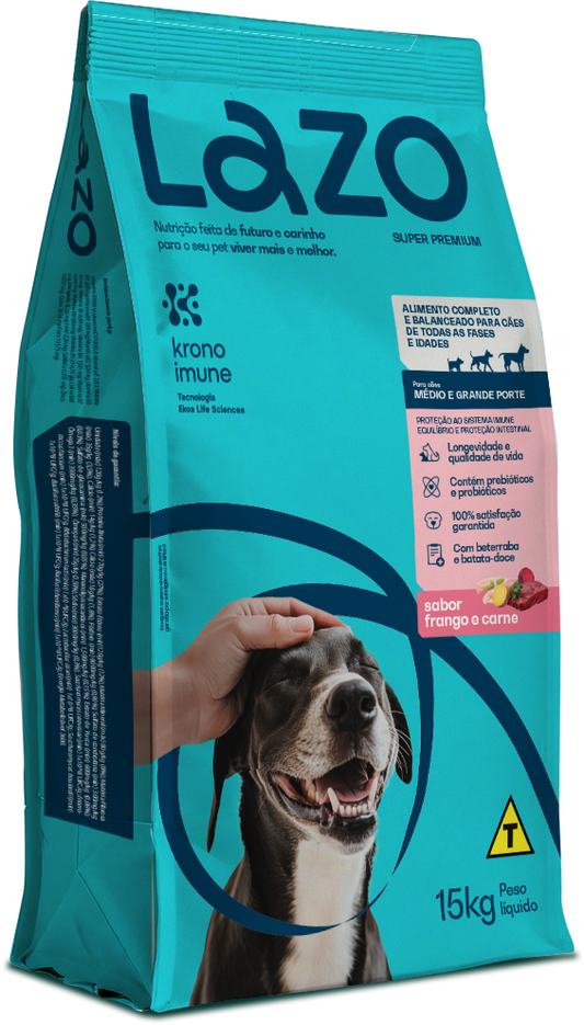 Ração para Cães Médio e Grande Porte - 15kg | Lazo