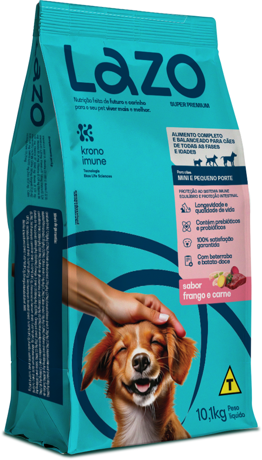 Ração para Cães Mini e Pequeno Porte - 10.1kg | Lazo