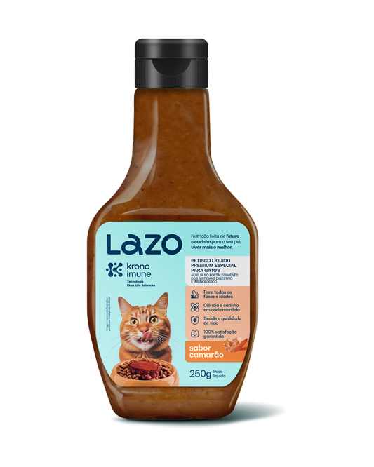 Petisco Líquido para Gatos Sabor Camarão - 250g | Lazo
